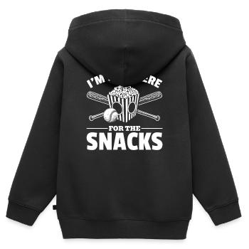 Popcorn Baseball Snack Lebensmittel-Liebhaber - Kinder Premium Organic Zip Hoodie - Schwarz - Hinten - AI Model Kid Male (0cm)