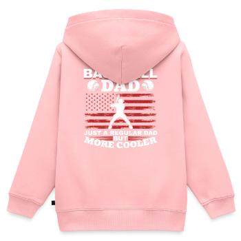 Amerikanischer Baseball Vater US Flagge - Kinder Premium Organic Zip Hoodie - Rosa - Hinten - AI Model Kid Female (0cm)