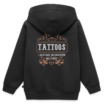 Ausbildung Tattoo-Künstler Tattoo-Künstler Tattoo - Kinder Premium Organic Zip Hoodie - Schwarz - Hinten - AI Model Kid Male (0cm)