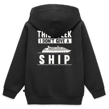 Kreuzfahrtschiff Woche Lustige Kreuzfahrt Urlaub - Kinder Premium Organic Zip Hoodie - Schwarz - Hinten - AI Model Kid Male (0cm)