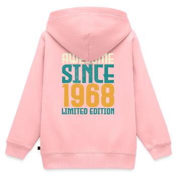 Awesome seit 1968 limitierte Auflage. - Kinder Premium Organic Zip Hoodie - Rosa - Hinten - AI Model Kid Female (0cm)