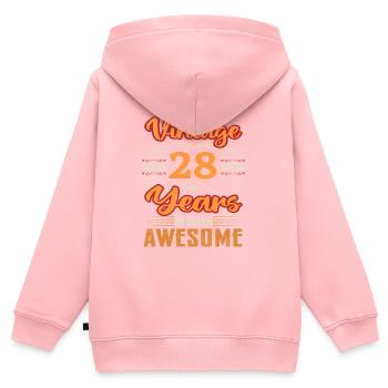 Vintage | 28 birthday gift ideas - Kids Premium Organic Zip-up Hoodie - rose - Back - AI Model Kid Female (0cm)
