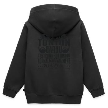 Ein kühlerer bärtiger Onkel - Kinder Premium Organic Zip Hoodie - Schwarz - Hinten - AI Model Kid Male (0cm)