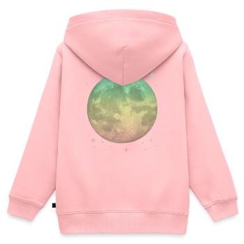 Mond Pastel Himmlisch - Kinder Premium Organic Zip Hoodie - Rosa - Hinten - AI Model Kid Female (0cm)