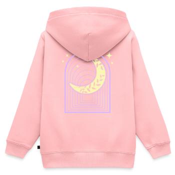 Sichel Pastel Goth Mond Hexenhaft - Kinder Premium Organic Zip Hoodie - Rosa - Hinten - AI Model Kid Female (0cm)