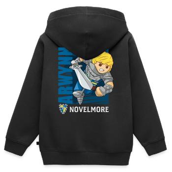Playmobil Novelmore Character Arwynn - Kids Premium Organic Zip-up Hoodie - black - Back - AI Model Kid Male (0cm)