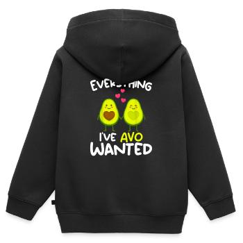 You're Everything I've AVO Wanted - Sweat Premium à capuche zippé enfant bio - noir - Dos - AI Model Kid Male (0cm)