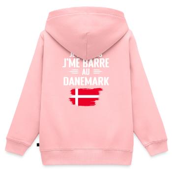 Je Peux Pas J'me Barre Au Danemark - Sweat Premium à capuche zippé enfant bio - rose - Dos - AI Model Kid Female (0cm)