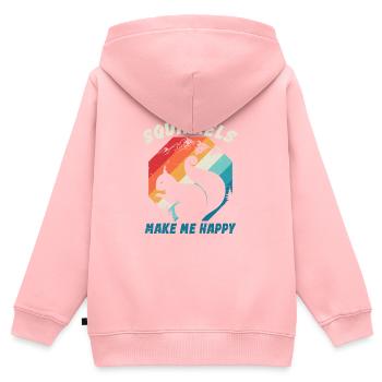 Retro Vintage Eichhörnchen für Eichhörnchenliebhaber - Kinder Premium Organic Zip Hoodie - Rosa - Hinten - AI Model Kid Female (0cm)