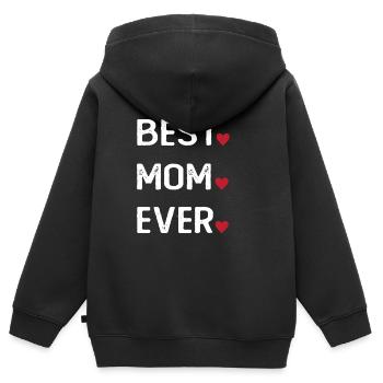 Best Mom Ever - Kinder Premium Organic Zip Hoodie - Schwarz - Hinten - AI Model Kid Male (0cm)