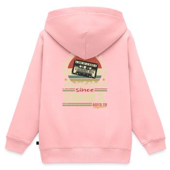 Jahrgang 1981 Original Retro Jubiläumsgeschenk - Kinder Premium Organic Zip Hoodie - Rosa - Hinten - AI Model Kid Female (0cm)