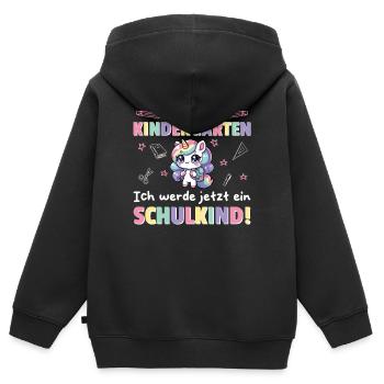 Kindergarten Farewell Hello School, I'm ready! - Kids Premium Organic Zip-up Hoodie - black - Back - AI Model Kid Male (0cm)