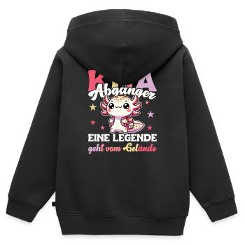 Diplômé de la garderie : 2024 une légende quitte le site - Sweat Premium à capuche zippé enfant bio - noir - Dos - AI Model Kid Male (0cm)