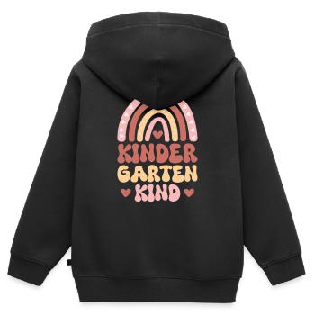I'm now a kindergarten child 2024 - Kids Premium Organic Zip-up Hoodie - black - Back - AI Model Kid Male (0cm)