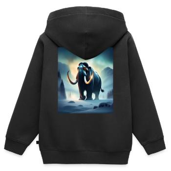 scary evil mammoth - Kids Premium Organic Zip-up Hoodie - black - Back - AI Model Kid Male (0cm)