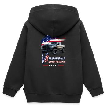 Pick Up Truck - Leistung & Unzerstörbar - Pick Up - Kinder Premium Organic Zip Hoodie - Schwarz - Hinten - AI Model Kid Male (0cm)