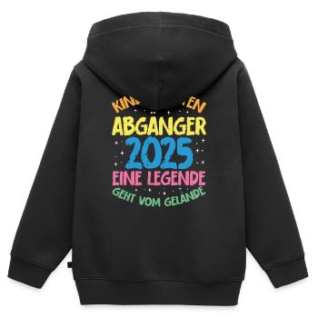 Farewell Children Kindergarten Graduates 2025 - Kids Premium Organic Zip-up Hoodie - black - Back - AI Model Kid Male (0cm)