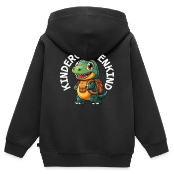 I'm now a kindergarten child 2025 - Kids Premium Organic Zip-up Hoodie - black - Back - AI Model Kid Male (0cm)