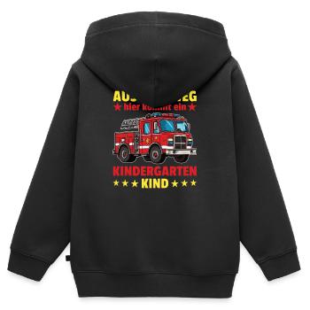 Out of the way here comes a kindergarten child fire - Kids Premium Organic Zip-up Hoodie - black - Back - AI Model Kid Male (0cm)