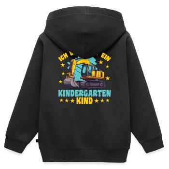 I'm a Kindergarten Kid Kindergarten Excavator - Kids Premium Organic Zip-up Hoodie - black - Back - AI Model Kid Male (0cm)
