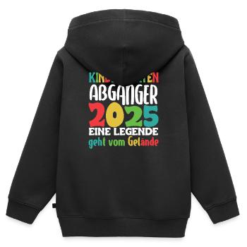 Farewell Children Kindergarten Graduates 2025 - Kids Premium Organic Zip-up Hoodie - black - Back - AI Model Kid Male (0cm)