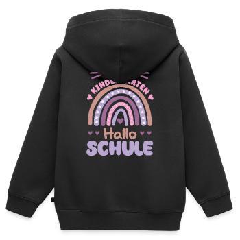 Farewell Children Kindergarten Graduates 2024 - Kids Premium Organic Zip-up Hoodie - black - Back - AI Model Kid Male (0cm)