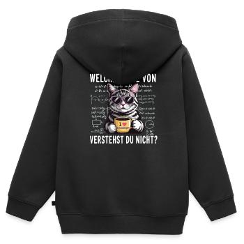 Welchen Teil von Mathe verstehst du nicht? - Kinder Premium Organic Zip Hoodie - Schwarz - Hinten - AI Model Kid Male (0cm)