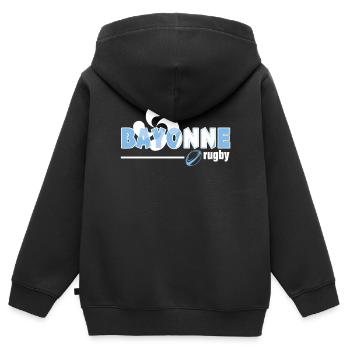 Rugby Bayonne Basque Country Men Women Kids - Kids Premium Organic Zip-up Hoodie - black - Back - AI Model Kid Male (0cm)