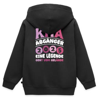 Diplômé de la garderie : 2025 Une légende quitte le site - Sweat Premium à capuche zippé enfant bio - noir - Dos - AI Model Kid Male (0cm)