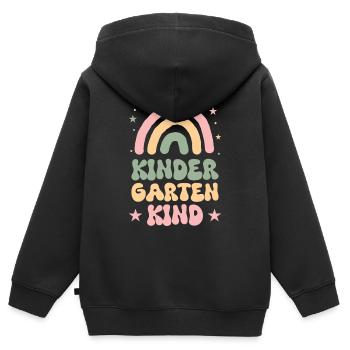 I'm now a kindergarten child 2024 - Kids Premium Organic Zip-up Hoodie - black - Back - AI Model Kid Male (0cm)