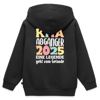 Kindergarten Farewell Hello School, I'm ready! - Kids Premium Organic Zip-up Hoodie - black - Back - AI Model Kid Male (0cm)