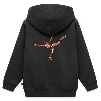 Eiskunstlauf - Kinder Premium Organic Zip Hoodie - Schwarz - Hinten - AI Model Kid Male (0cm)
