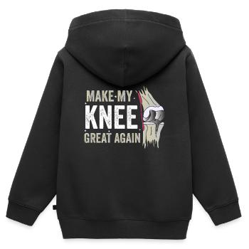 Knie-Comeback: Mach Mein Knie Wieder Großartig - Kinder Premium Organic Zip Hoodie - Schwarz - Hinten - AI Model Kid Male (0cm)