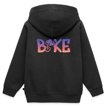 bike - Kinder Premium Organic Zip Hoodie - Schwarz - Hinten - AI Model Kid Male (0cm)