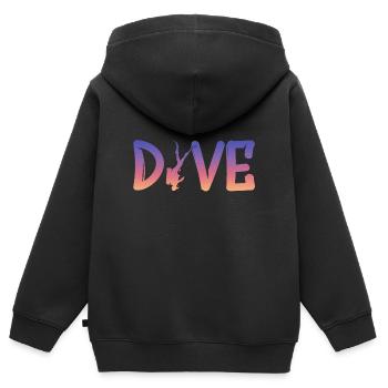 Dive, Diver, Scuba Diving - Kinder Premium Organic Zip Hoodie - Schwarz - Hinten - AI Model Kid Male (0cm)
