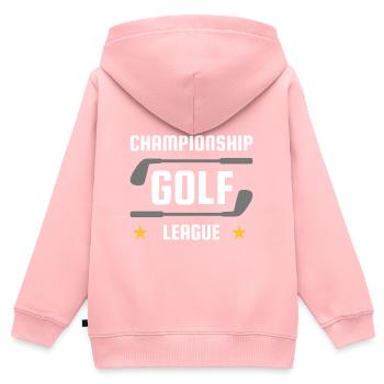 Championship golf league (Golfschläger, Sterne) - Kinder Premium Organic Zip Hoodie - Rosa - Hinten - AI Model Kid Female (0cm)