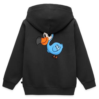 Dodo Dodo's Extinct Bird Gift - Kids Premium Organic Zip-up Hoodie - black - Back - AI Model Kid Male (0cm)