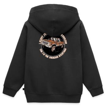 Colt Seavers - Truck - and Theme Song - Parody - Kids Premium Organic Zip-up Hoodie - black - Back - AI Model Kid Male (0cm)