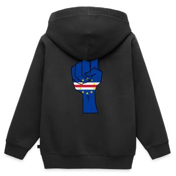 Cap-Vert - Sweat Premium à capuche zippé enfant bio - noir - Dos - AI Model Kid Male (0cm)