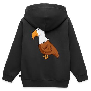 Aigle - Sweat Premium à capuche zippé enfant bio - noir - Dos - AI Model Kid Male (0cm)