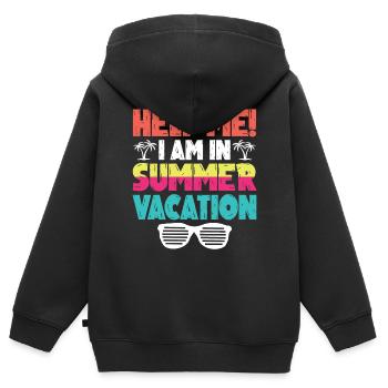 Hilf Mir Ich Bin In Den Sommerferien - Kinder Premium Organic Zip Hoodie - Schwarz - Hinten - AI Model Kid Male (0cm)