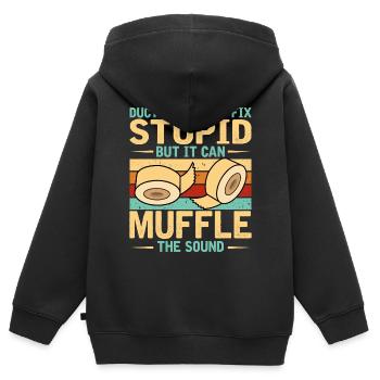 Lustiger Spruch Für Heimwerker - Kinder Premium Organic Zip Hoodie - Schwarz - Hinten - AI Model Kid Male (0cm)
