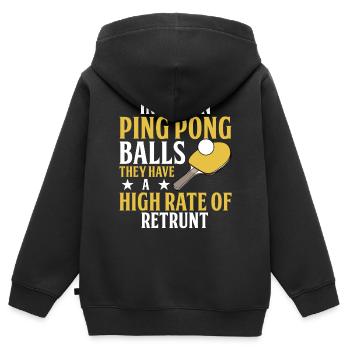 Investieren Sie In Tischtennisbälle - Lustiges - Kinder Premium Organic Zip Hoodie - Schwarz - Hinten - AI Model Kid Male (0cm)