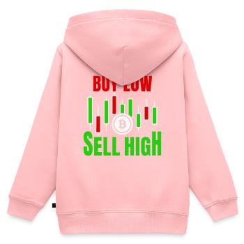 Niedrig Kaufen Hoch Verkaufen - Kinder Premium Organic Zip Hoodie - Rosa - Hinten - AI Model Kid Female (0cm)