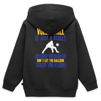 Volleyball Ist Einfach Eine Sehr Intensive Version - Kinder Premium Organic Zip Hoodie - Schwarz - Hinten - AI Model Kid Male (0cm)