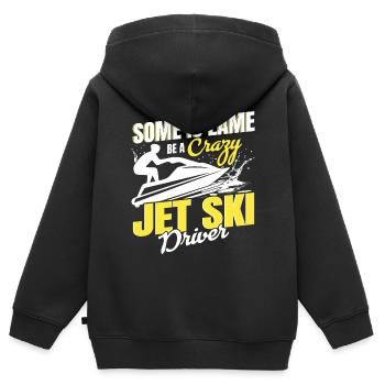 Einige Ist Lahm Sei Ein Verrückter Jet Ski Fahrer - Kinder Premium Organic Zip Hoodie - Schwarz - Hinten - AI Model Kid Male (0cm)