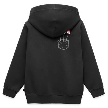 Fléchettes Fléchettes Joueur de fléchettes Fléchettes - Sweat Premium à capuche zippé enfant bio - noir - Dos - AI Model Kid Male (0cm)