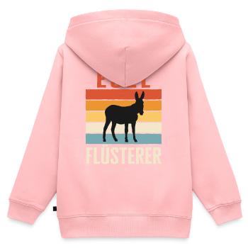 Esel Eselchen Maultier Muli - Kinder Premium Organic Zip Hoodie - Rosa - Hinten - AI Model Kid Female (0cm)