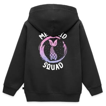 Mermaid Fable Mermaids Conte de fées - Sweat Premium à capuche zippé enfant bio - noir - Dos - AI Model Kid Male (0cm)