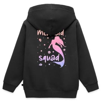 Mermaid Fable Mermaids Conte de fées - Sweat Premium à capuche zippé enfant bio - noir - Dos - AI Model Kid Male (0cm)